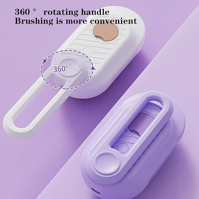 Pet Grooming Brushm,Cat Brush,3 In1 Spray Cat BrushSelf-Cleaning Wet Dog Comb with USB Rechargeable & Water Tank,Suitable for Dogs,Cats to Reduces Flying Hair,Remove Tangled & Loose Hair (Purple)