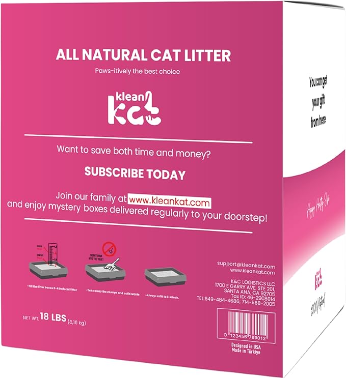 All Natural Clumping Cat Litter – Multiple Scents – Low Dust, Odor Control – Baby Powder 18 lb - Surprise Toy Inside