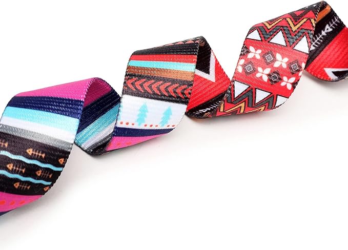 Mercano Adjustable Dog Collar - Special Design Patterns, Soft Nylon Comfortable Durable Pet Collar for Small Medium Large Dogs (L, Tribal Pink)