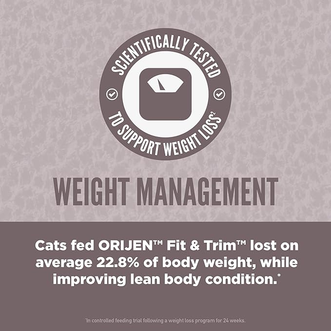 ORIJEN Fit & Trim Grain Free High Protein Premium Dry Cat Food 7lb Bag