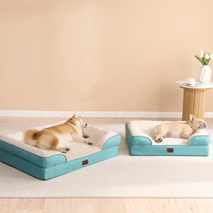 EHEYCIGA Orthopedic Dog Bed, Waterproof Memory Foam, Turquoise Blue, 30"L x 20"W x 6.5"Th