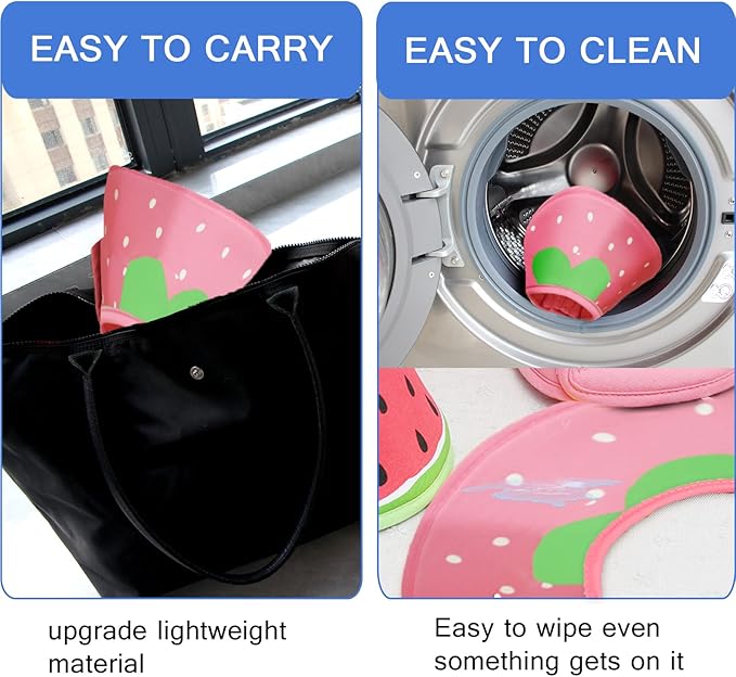 Soft Dog Cone, Lightweight Elizabethan Collar for Dogs, Adjustable Soft Cones for Dogs/Cats to Stop Licking After Surgery, Cute Strawberry Cone of Shame Alternatives for Pets(Large)