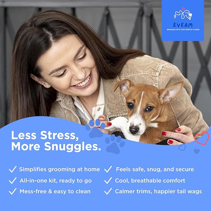 Pet Grooming Hammock for Cats & Small Dogs – Nail Clipping Kit with Sling, Clippers, File, Glove, Straps & Carabiners – Ideal for Trimming & Ear Cleaning – [S/XS] (Pink, Small)