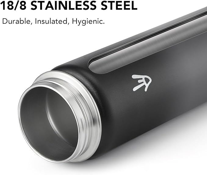 Enerbone 24 oz Insulated Water Bottle, Stainless Steel Bottle with Carrying Strap, Double-Wall Vacuum Insulation Design, Leakproof Sports Bottle with Straw, Keep Drinks Cold or Hot for Hours