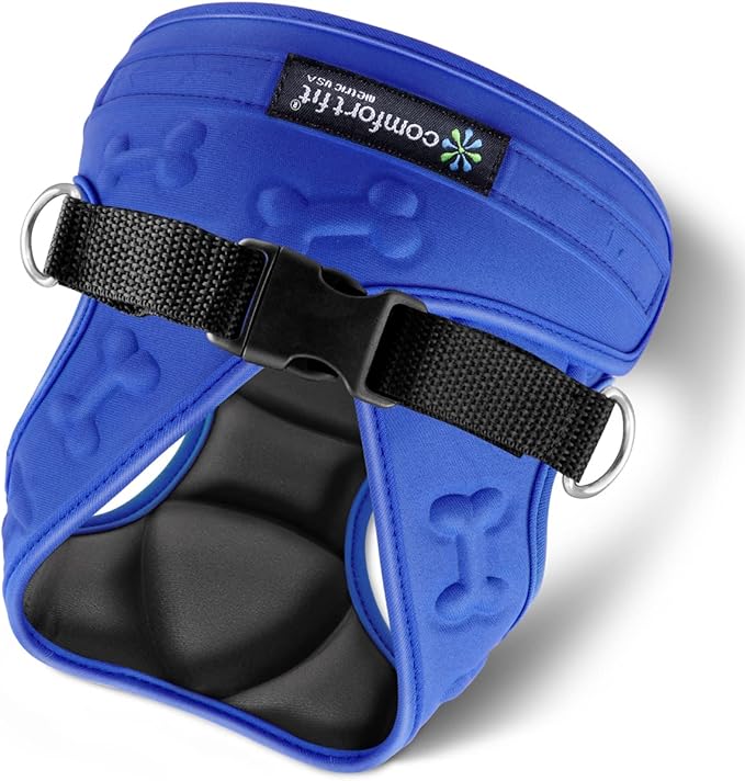 Comfort Fit Dog Harness No Pull with Adjustable Buckles Soft Padded Reflective Choke Step-in Pet Vest with Easy Control Handle for Small Medium Large Dogs & Puppies for Walking Running Training