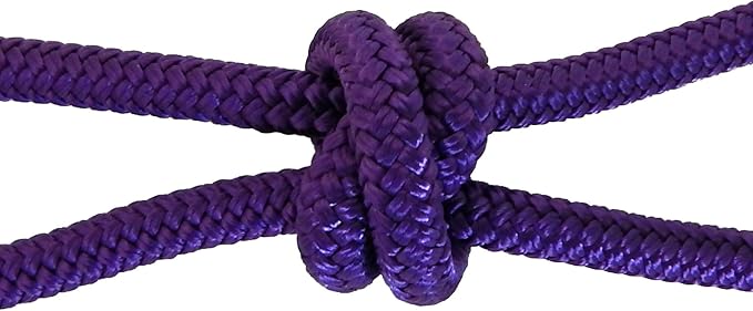 Horse Rope Training Halter - 4 Knot 1/4" Stiff Halter Cord - Used by Famous Trainers Multiple Sizes Multiple Colors