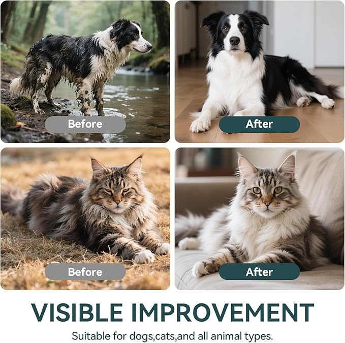 WLP Pet Glove Wipes for Dogs & Cats, Cleaning Deodorizing Hypoallergenic Hydrating Grooming Wipes, Individually Wrapped, Enriched with Aloe & Jojoba Oil for Daily Care, Traveling (12 PCS)