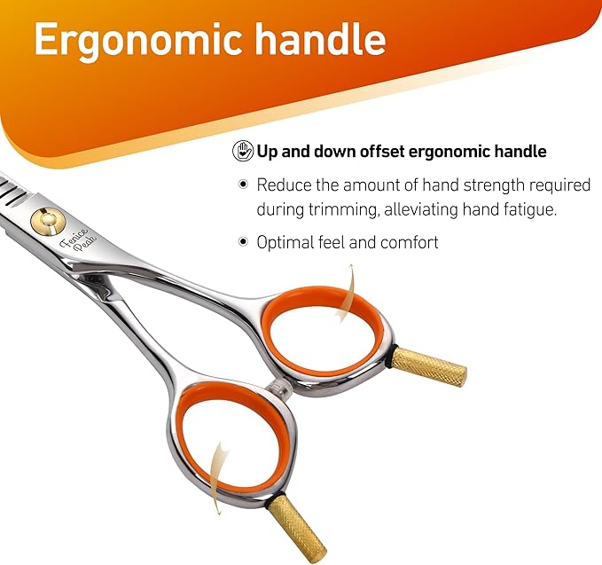Fenice Peak 5'' Small Thinning Scissors Lightweight Dog and Cat Grooming Scissors with Safety Round Tip JP440C Stainless Steel Sharp Blades for Body Facial Nose Ear and Paw Hair Easy Use