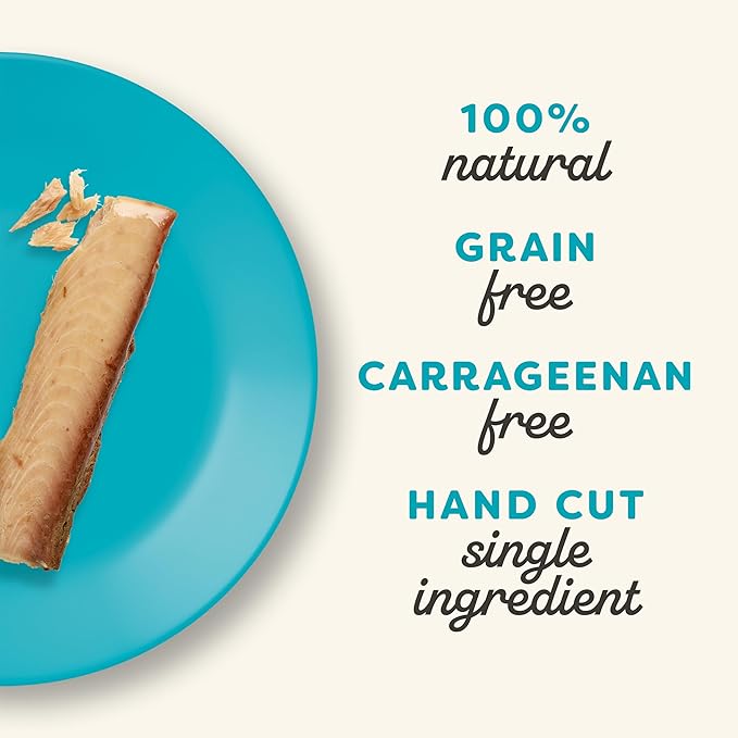 Applaws Natural Cat Treats, Grain-Free, High-Protein Whole Tuna Loins, Single-Ingredient Healthy Snack for Cats (12 x 1.06 oz Loins)