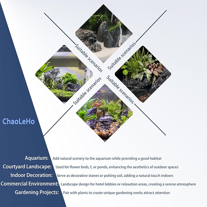 Dragon Stone Aquarium Rock Seiryu Stone for Aquariums, Fish Tanks, Bonsai, Terrariums, Wargaming Dioramas, Indoor or Outdoor Gardens-40Lb(2-10 Inch)