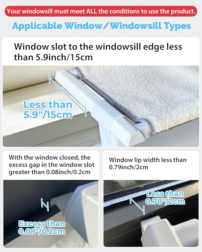 Heavy-Duty Window Sill Perch – All-Metal Frame Supports up to 120 lbs – Durable, Easy-to-Assemble Cat Hammock for Large and Multiple Cats (XL 1PC)