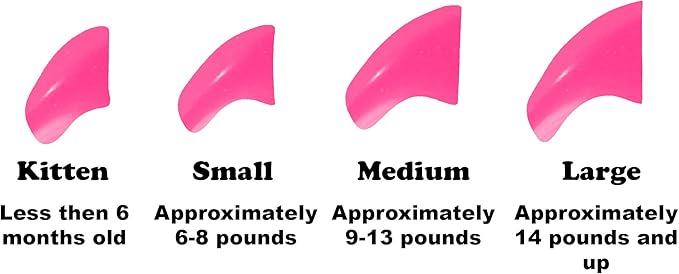 40 Pack Soft Nail Caps for Cat Claws HOT Pink Medium