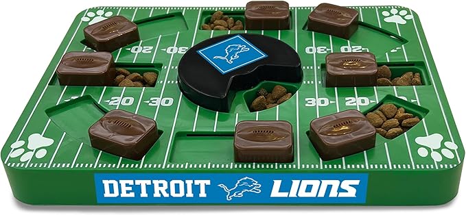 Pets First NFL Detroit Lions Puzzle Toy, Puzzle Treat Dog Toy, Interactive Dog Treat Toy, Dog Puzzle