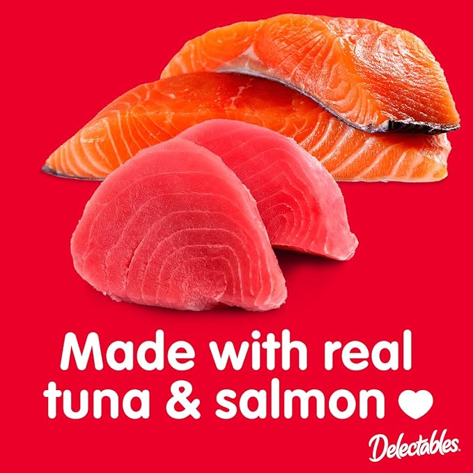 Hartz Delectables Bisque Lickable Cat Treats, Tuna & Salmon, 12 Count