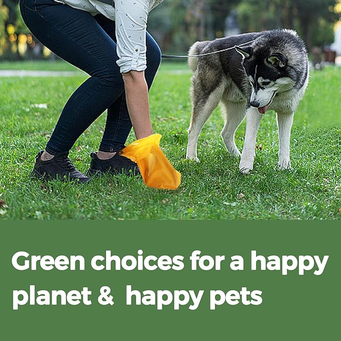 Dog Poop Bags Rolls Biodegradable 100% Leak Proof Thickened Dog Waste Bags -120 Count 8 Rolls - Doggie Poop Bag for Small and Big Dogs(Unscented)