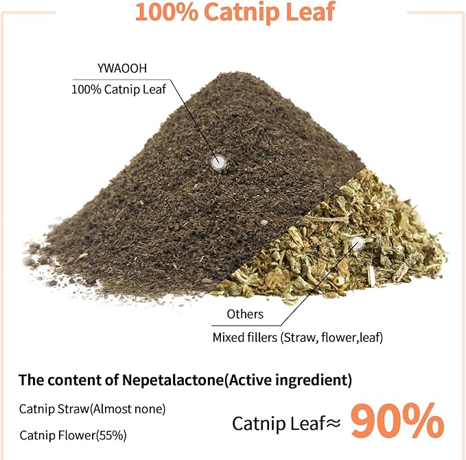 Premium Catnip for Cats & Kittens – Cold-Processed, High Potency Nepetalactone, 100% Pure Leaf-Only Catnip for Toys, Scratchers, Refills, Stimulates Play & Protects Furniture - 45g