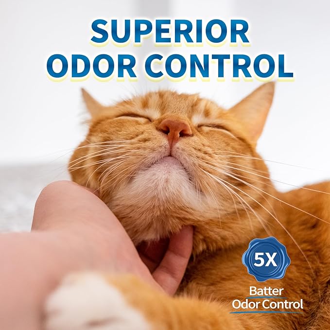 Made4Pets Cat Litter Crystals, Non Clumping Cat Litter Odor Control Kitty Litter Non Clumping No scooping Low Dust, Low Tracking, Lightweight, Dehydrates Waste,– 8.6 lbs (2 x 4.3 lb Packs)