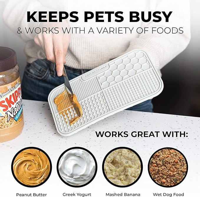 Pup Culture Dog Lick Mat for Dogs (2 Pack), Feeding Pad for Anxious Pets Plus 4 Different Puzzles for Mental Stimulation for Dogs - Supports Mental, Dental, and Digestive Health - Heavy Duty