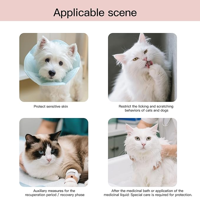 Touchdog Foldable Dog Cone Collar for Cats & Dogs - Adjustable Soft Recovery Collar with Waterproof PU Coating, Lightweight Design, 24.5cm/9.6in Wide Barrier (Blue, M)