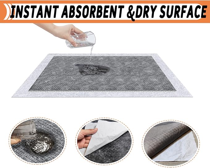 Guinea Pig Bedding, Disposable Guinea Pig Cage Liners, Charcoal Odor Controlling Absorbent Waterproof Pee Pads for Rabbits, Hamster and Other Small Animals. 24''x47''(for Midwest),20 Count