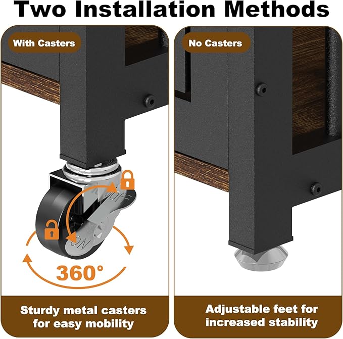EasyCom 48"/42"/33" Dog Crate Furniture with Name Tag, Heavy Duty Dog Kennel Indoor for Large Dogs, Escape-Proof and Chew-Proof Dog Cage for high Anxiety Dog, Decorate House as TV Stand, End Table