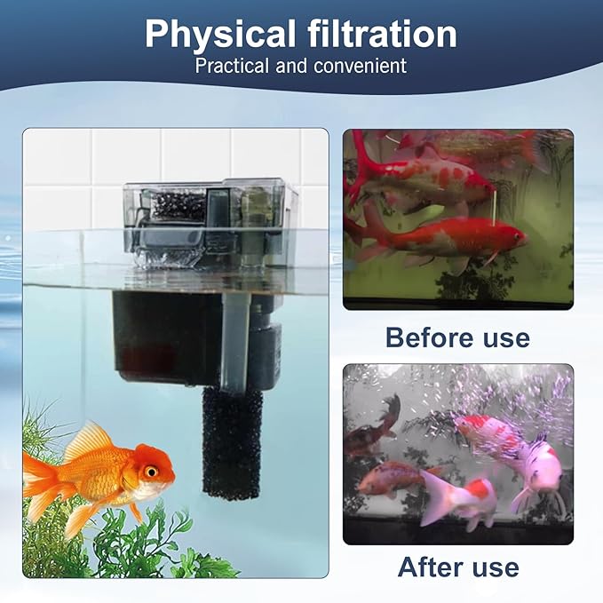 UNEAK 2-Pack Medium Premium Pre Filter Sponge Aquarium Intake High-Porosity Foam Roll Fish Tank Shrimp Beta Baby Fish Replacement Foam Cover Filtration Freshwater Saltwater 5-20 Gallons Easy to Clean