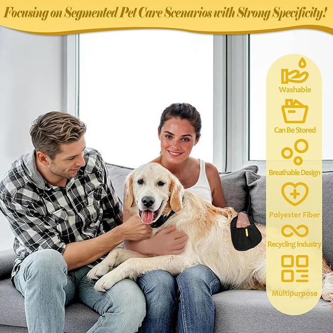 Pet Hair Removal Glove for Cats & Dogs, Reusable Cat Dog Electrostatic Hair Remover, Efficient Grooming Gloves for Pet Hair, Pet Hair Removal Glove for Couch, Furniture, Carpet, Curtain (1 Pcs)