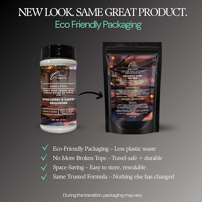 Seduction Carpet Freshener Powder: Powerful Odor Eliminator for Home, Upholstery Deodorizer, Carpet Deodorizer, Pet Urine, Cat Litter Box - Endless Weekend Fragrance