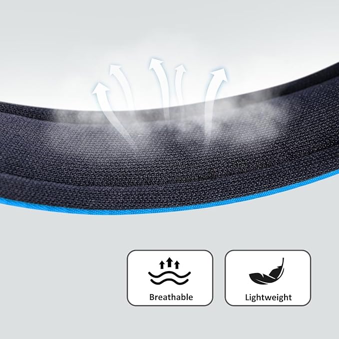 Didog Soft Padded Dog Collars for Small Dogs, Lightweight and Breathable Dog Collar with Metal Buckle for Puppy, Blue, S