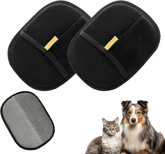 Pet Hair Removal Glove for Cats & Dogs, Electrostatic Pet Hair Removal Gloves, Reusable Hair Remover, Upgrade Efficient Grooming Gloves for Pet Hair for Clothing/Couch/Furniture/Carpet/Car Seat(2pcs)