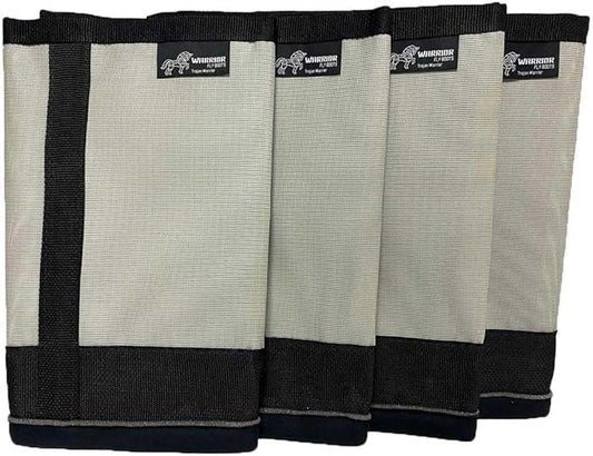 Warrior Fly Boots for Horses - Breathable Mesh Horse Boots for Fly Protection & Leg Comfort - Set of 4 (Trojan Warrior, Gray)