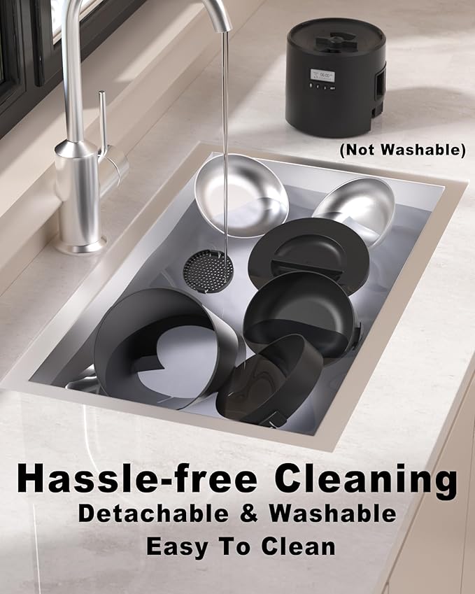 Dual Automatic Cat Feeder 2 Cats,6 Meals/Day,12 Portions/Meal,4.2L Dual Power Double Bowls Feeder,Dry Food Auto Pet Dispenser,10S Voice Record,Flexible Schedule Timer (Black,Stainless Dual Bowls)