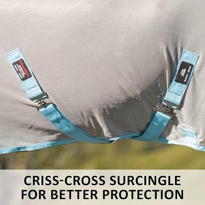 Schneiders Cooling Soft Interlock Mesh II Horse Fly Sheets | 300D Cooling Fabric | 80% UV Protection | SilverTek Lining | Reflective Stripes