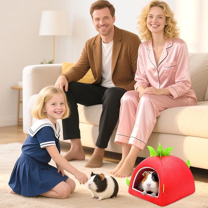 UPINS Guinea Pig Hideout,Guinea Pig Bed Washable Small Animal House Cage Accessories for Chinchillas Hamsters Hedgehogs Ferrets Bearded Dragons and Rats