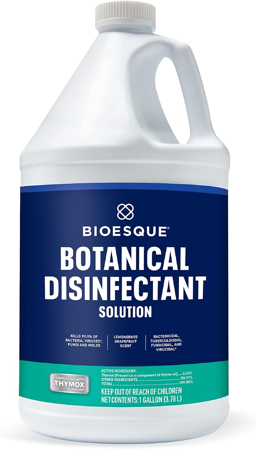 Bioesque Botanical Disinfectant Solution, Heavy Duty Broad-Spectrum Disinfectant, Kills 99.9% of Bacteria, Viruses*, Fungi, & Molds, 1 Gallon (Pack of 1)