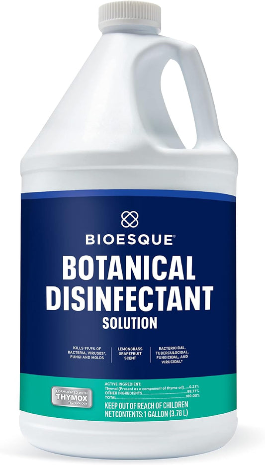 Bioesque Botanical Disinfectant Solution, Heavy Duty Broad-Spectrum Disinfectant, Kills 99.9% of Bacteria, Viruses*, Fungi, & Molds, 1 Gallon (Pack of 1)