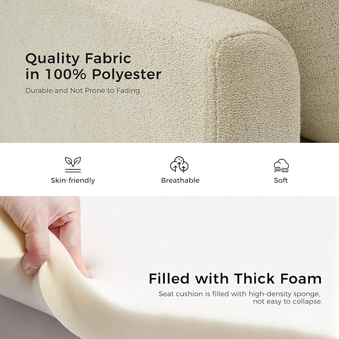 HULALA HOME Modern Storage Ottoman Bench with Throw Pillows, 59" Extra Long End of Bed Bench with Storage Pocket, Comfy Upholstered Footstool for Bedroom Entryway Living Room, Ivory