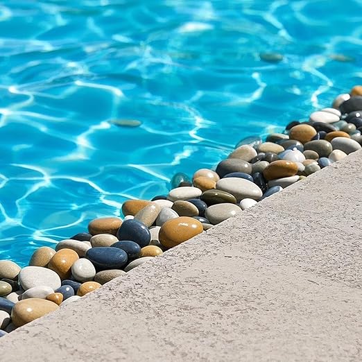 Large Pebbles for Plants, 5lbs Colorful Pebbles 2-3 Inch Decorative River Rocks for Indoor Planters, High Polished Stones for Vase Filler Fish Tank Landscaping Garden