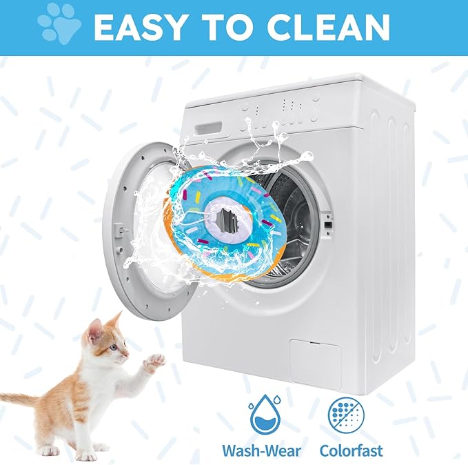 Cat Cone Collar Soft, Cat Recovery Collar for Wound Healing Cute Cat Donut Adjustable Cat Cones to Stop Licking Comfortable Lightweight Neck Elizabethan Collars for Cats Kittens After Surgery