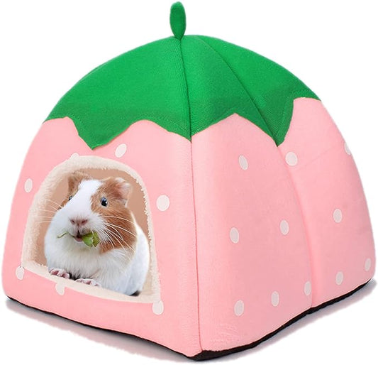 Guinea Pig Hideout Bed Rabbit House Cave Accessories Cozy Hide-Out for Bunny Hedgehog Ferret Chinchilla&Other Small Animals