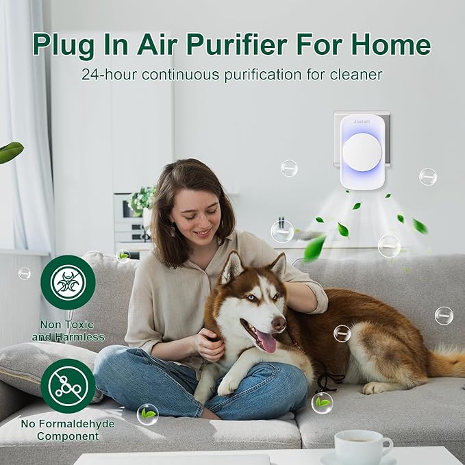Air Ionizers for Home (3 Pack),Negative Ion Air Filter,Quiet Plug in air fresheners for Bedroom, Office, Kitchen,Garage,Portable Air Purifiers Odor, Smoke Dust, Pets, Mini Air Cleaner White
