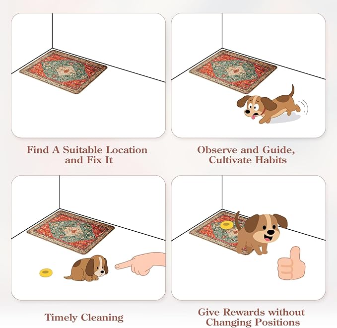 HAOCOO Washable Pee Pads for Dogs, Super Absorbent Reusable Puppy Training Pads, (2 Pack) 2Ft x 2Ft Red Waterproof Leak-Proof and Non-Slip Whelping Pads Potty Pads for Pet Housebreaking