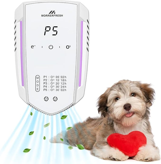 Cat Litter Deodorizer 99% Pets Poof Odor Eliminator Air Purifier Ozone Odor Removal Air Freshener for Home & Pets Litter Box Room Wardrobe Shoe Cabinet Toilet White