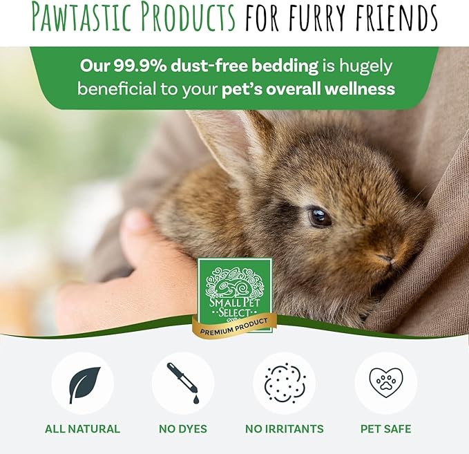 Small Pet Select Unbleached White Paper Bedding, 178L