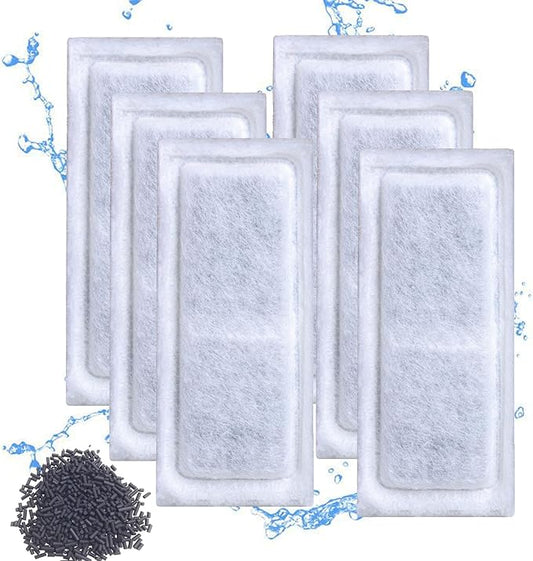 12 Pack of Aquarium Filters for Fish Tank Compatible with Marina Slim S10&S15&20 Replacement Filter Cartridge Activated Carbon bio-Zeolite Fish Tank Cotton Cartridge