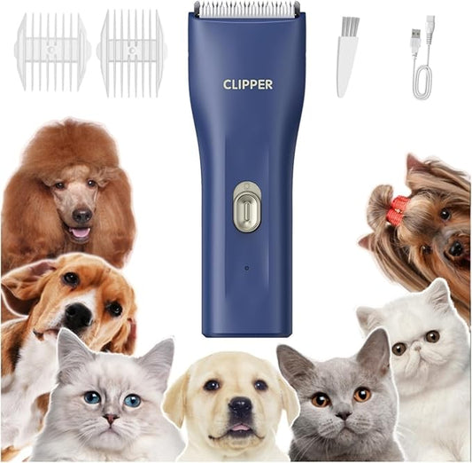 Dog Clippers,Quiet Washable USB Rechargeable Cordless Dog Grooming Kit,Electric Pets Hair Trimmers Shaver Shears for Dogs and Cats