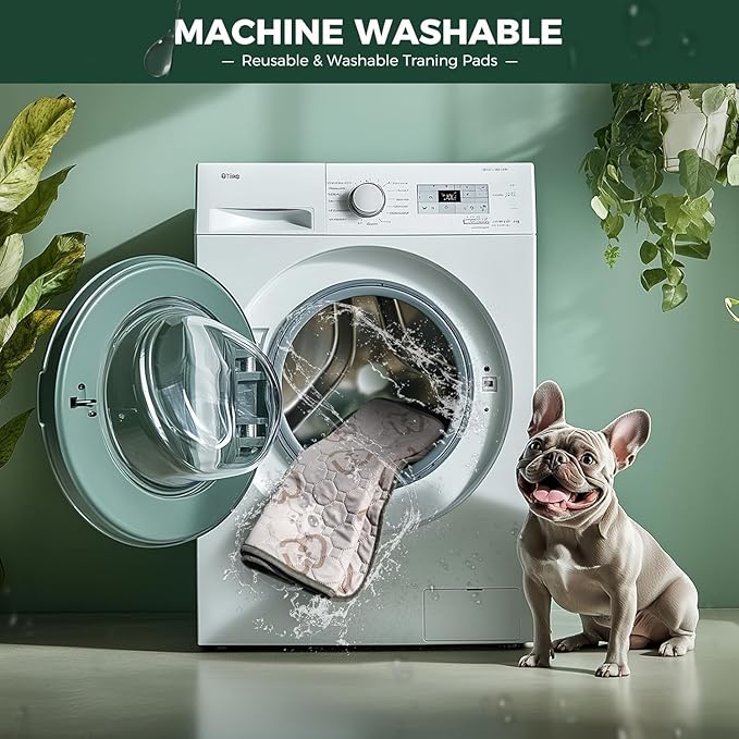 FXW Washable Pee Pads for Dogs, Puppy Pads with Super Absorbent, Specifically Designed for 36inch Cages, 35" × 23" Rectangle, Khaki, 1 Pack