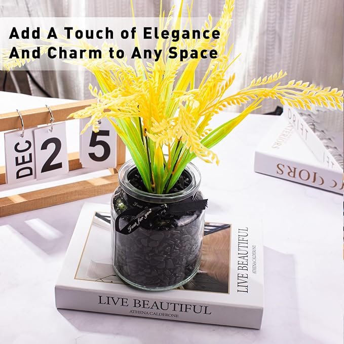 3 Lb Black Obsidian Crushed Stone Crystal Chips Bulk, Betta Fish Tank Gravel Rocks Irregular Shaped Marbles Pebbles for Aquarium, Vase Fillers, Succulent Plants Decor