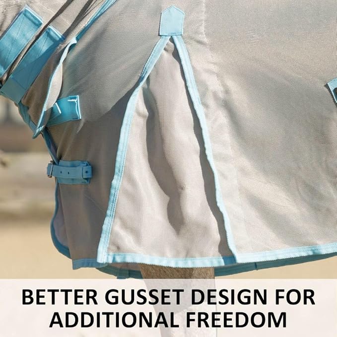 Schneiders Cooling Soft Interlock Mesh II Horse Fly Sheets | 300D Cooling Fabric | 80% UV Protection | SilverTek Lining | Reflective Stripes