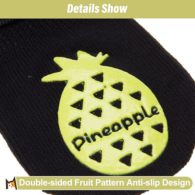 BEAUTYZOO Anti-Slip Dog Socks,Dog Shoes for Hot/Cold Pavement,Paw Protectors with Grips 3 Pairs for Puppy Small Medium Large Senior Old Dogs,Dog Socks to Prevent Licking and Hardwood Floor Protection